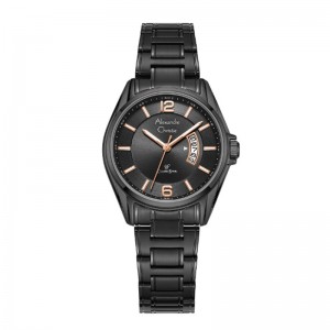 Alexandre Christie AC 8684 Full Black Rosegold Lady LDBIPBARG